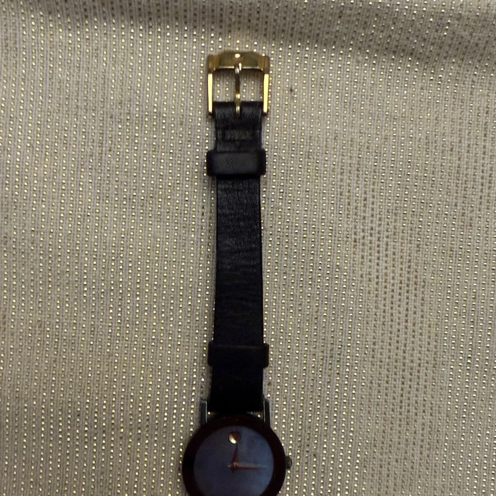 MOVADO Women Authentic Watch Needs New Battery Selling As Is Black
